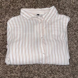 H&M Vertical Striped Button-Up Blouse